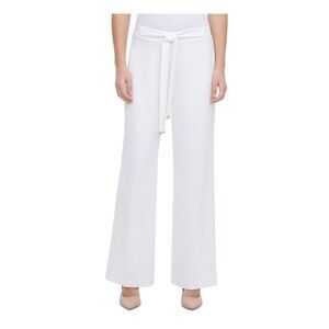 NWT CALVIN KLEIN Womens White Belted Wide Leg Shorts XL